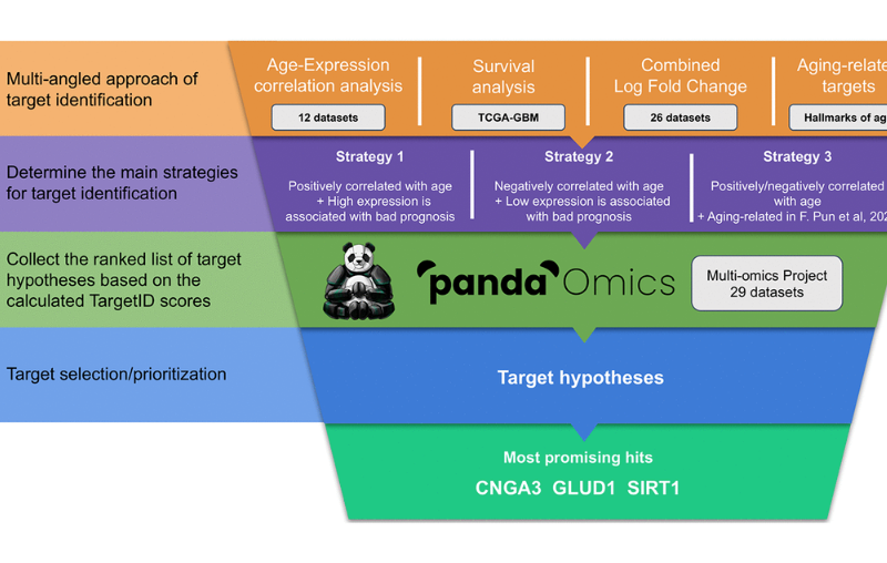 Identification of dual-purpose therapeutic targets implicated in aging and glioblastoma multiforme using PandaOmics - an AI-enabled biological target discovery platform
